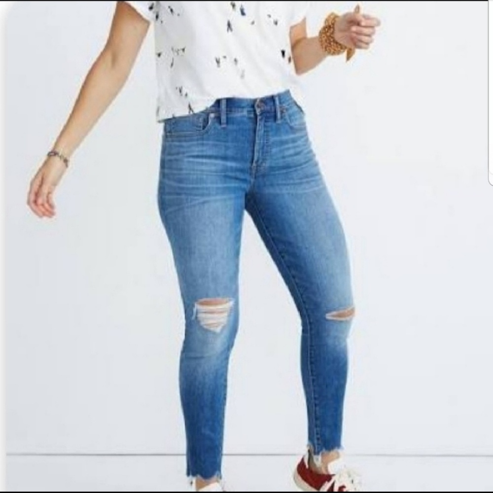 Madewell distress skinny jeans size 30